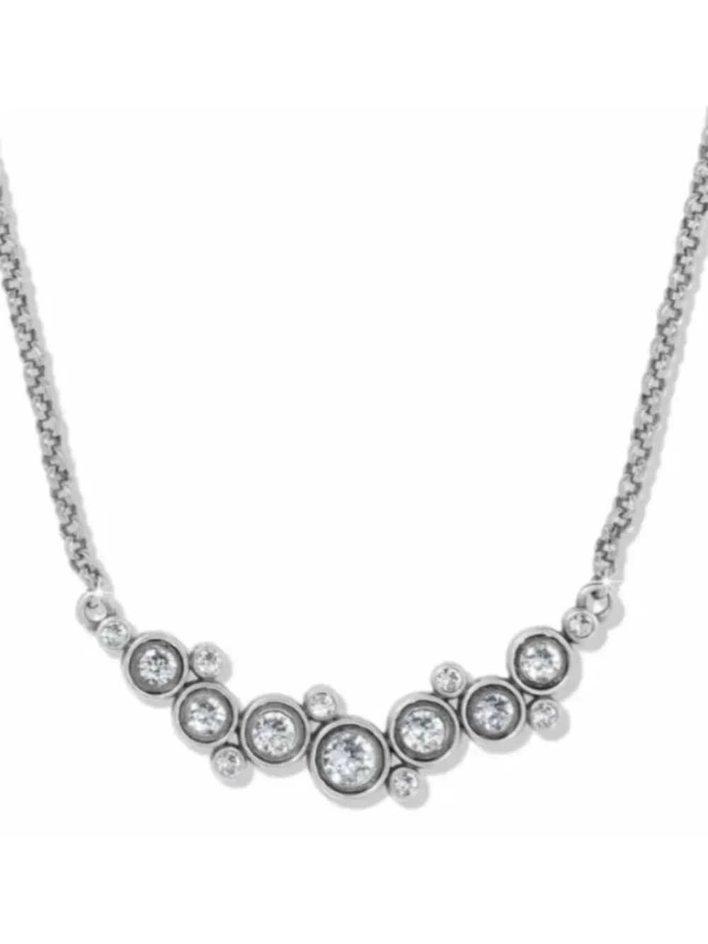🌹🆕 Brighton Constella Silver Cluster crystal necklace NWT $108